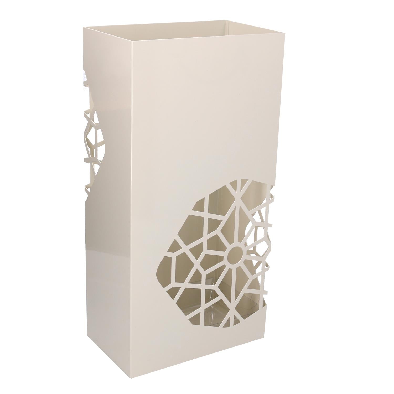 Portaombrelli rettangolare Klark, Metallo Bianco 25x15x50cm – Papee Home