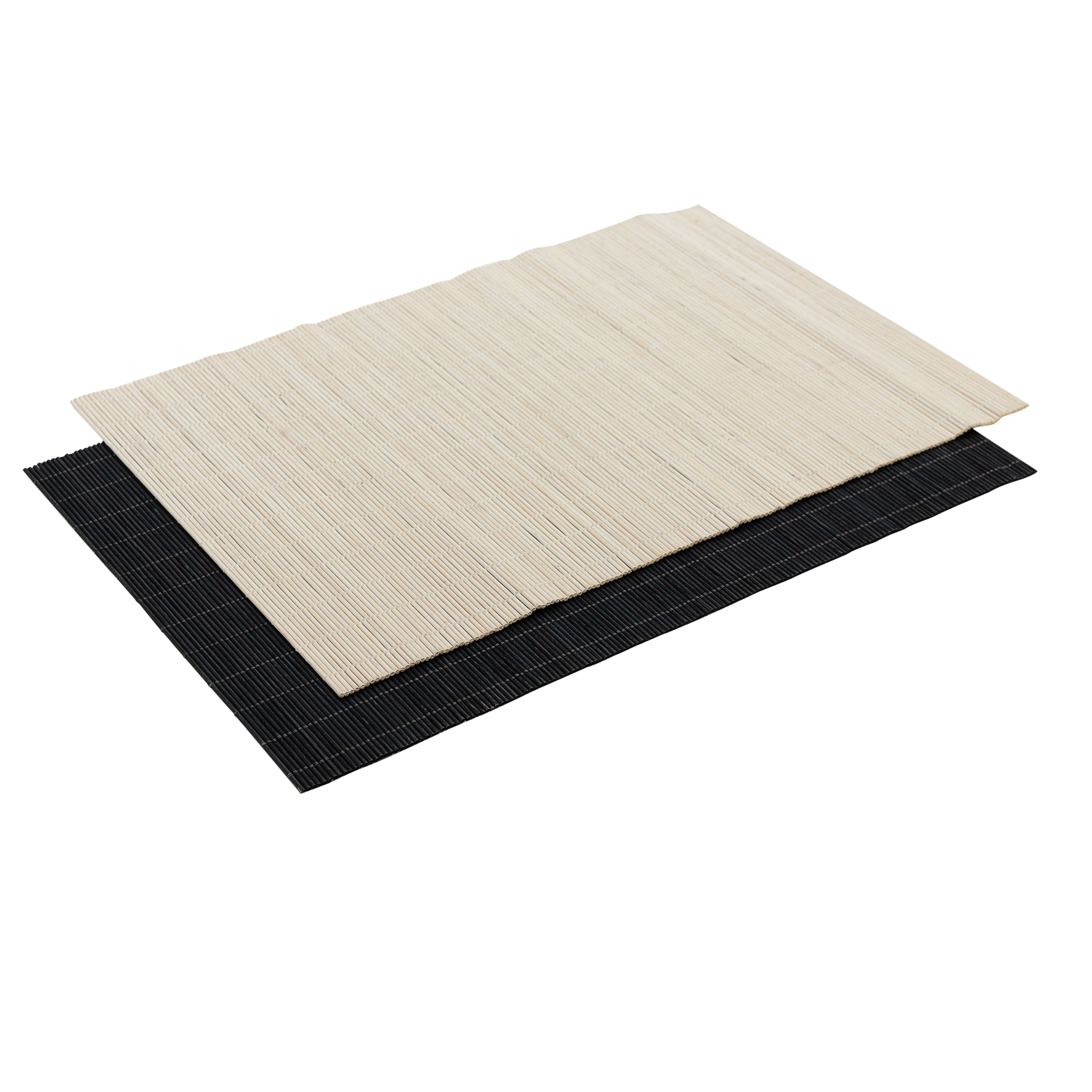 Set 4 tovagliette, Bamboo, Bianco e Nero, 45x30 cm – Papee Home